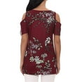 thumbnail image 2 of JustVH Women's Cold Shoulder Short Sleeve Casual Tunic Tops Loose Blouse Shirts, 2 of 3