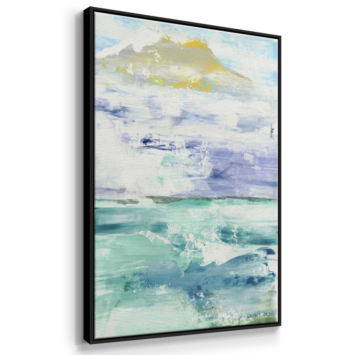 Fantasy Seascape Framed Premium Gallery Wrapped Canvas - Ready to Hang - 17 x 25 - Black Floating Frame
