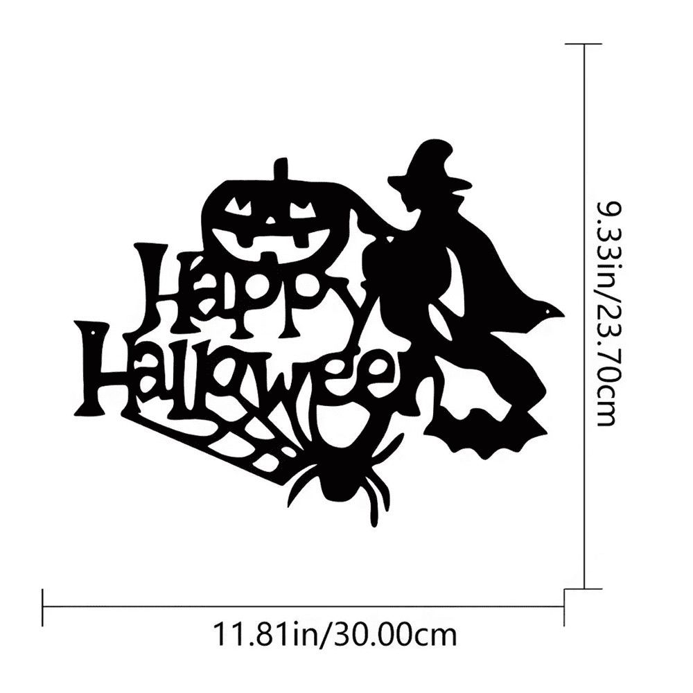 Haunted Vintage Witch Metal Wall Art Gothic Elegance Hanging for Halloween Home Decor