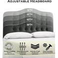 thumbnail image 4 of Adjustable Heigh Headboard with Linen Upholstery and Button Tufting for Bedroom,Queen,Charcoal, 4 of 11