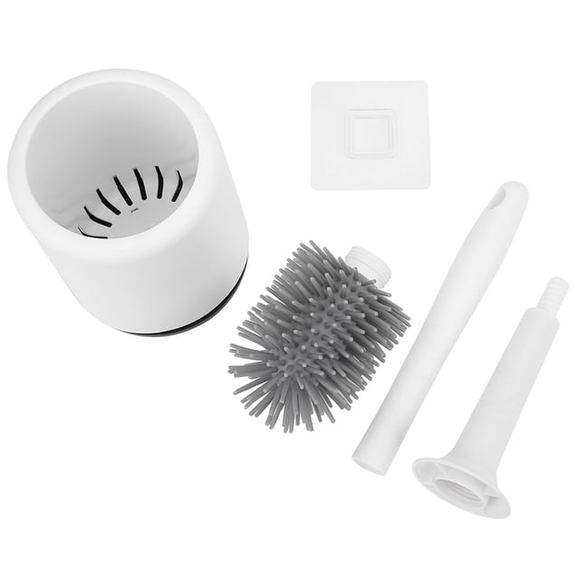 Solución de limpieza de baño moderna Elegante juego de cepillo y soporte para inodoro montado en la pared