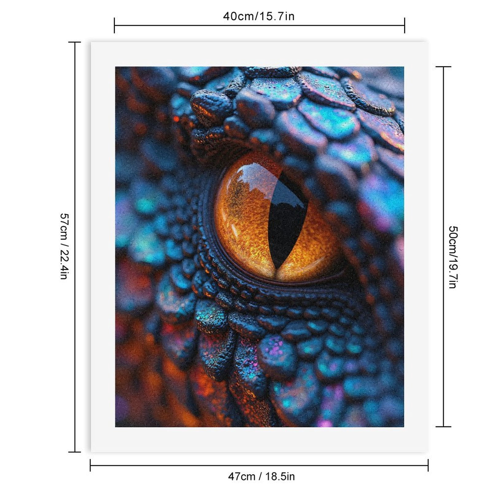 Paint by Numbers Kit for Adults, Mystical Dragon Eye Scales Closeup Paint by Numbers, Easy Paint by Numbers Kit for Adults Beginner, DIY Adult Paint by Number Kits on Canvas, Home Decor