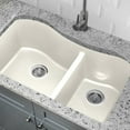 thumbnail image 2 of Undermount 32-1/2 in. x 20 in. 60/40 Bowl Quartz Kitchen Sink in Gray, 2 of 4