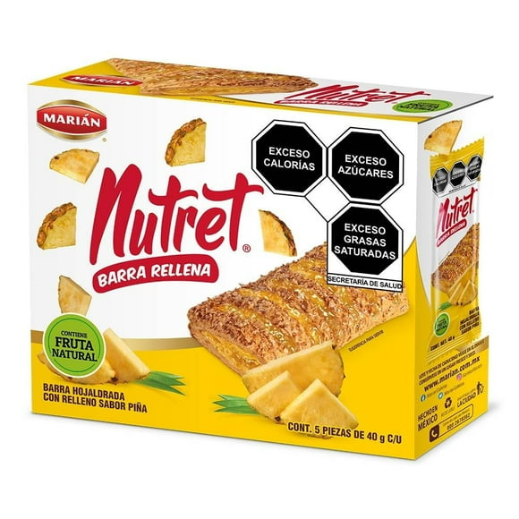 Barras Nutret Marián rellenas de piña 40g c/u