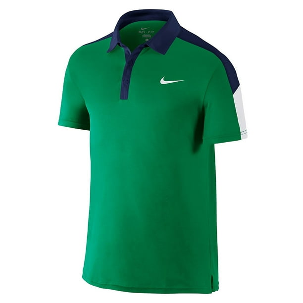 Nike Men's DriFit Team Court Tennis Polo ShirtGreen/Navy Walmart