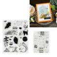 thumbnail image 1 of 2Pcs Clear Stamps, Various Animals Pattern TPR Silicone Stamps For DIY Card Making Notebook Scrapbook Photo Album, 1 of 8