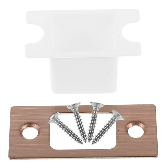 Door Lock Plate Security Strike Hole Cover Plates for Interior Doors Side Gate Stainless Steel