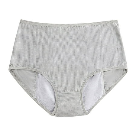 Yueqmvl Women s New Summer Fashion Leak Proof And Breathable Mid High Waist Large Size Underpants