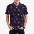 thumbnail image 4 of Vsdgher Multi-colored Spiders Print Men's Short Sleeve Stretch Polo Shirt, Moisture-Wicking Performance Polo Shirt, 4 of 8