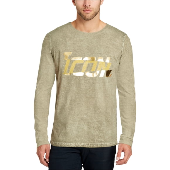 William Rast - Camiseta con adorno de icono para hombre, verde, talla mediana