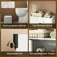 thumbnail image 6 of Over The Toilets Storage Cabinets Space Saver Toilet Bathroom Cabinet with Adjustable Feet Pad,white, 6 of 9