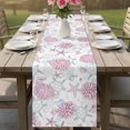 thumbnail image 4 of Pink Blue Coastal Table Runner 70 Inches, Summer Beach Coral Sea Turtle Starfish Bed Runner Dresser Scarves Tabletop for Indoor Outdoor Parties/Ceremony/Banquet, 13" x 70", 4 of 9
