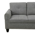thumbnail image 3 of Hommoo Sofa Set,Linen 2-Piece Sofa Set,L-Shaped Sectional Couch Set with Left Armrest for Living Room，Brown Grey（No Ottoman）, 3 of 7