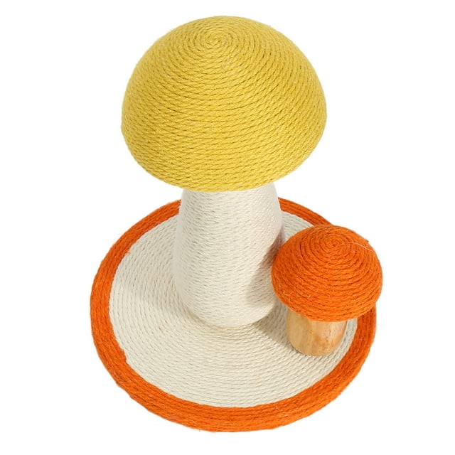Kitten Climbing Post, Claw Grinding Mushroom Cat Scratch Post Skin Friendly Interactive Furniture Sturdy Structure Cute For Indoor