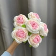 thumbnail image 5 of Hand-Woven Roses,Knitting Crochet Flower,Crochet Handmade Red Rose Artificial Flowers,Wedding Decor Suitable for Anniversaries Celebrations Birthday Gift, 5 of 6