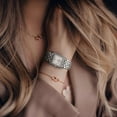 thumbnail image 6 of ELLEN TRACY Women’s Silver Bracelet Watch – White Square Dial with Faceted Crystals, 6 of 6