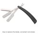 thumbnail image 4 of Clina Barber Razor, Steel Steel Salon Plegable, Afeitado, cortadora de Cabello, cortadora de Bordes, Borde Recto Barber Razor, Cuchilla de Acero Inoxidable, Cuchilla de Afeitar Plegable Ecomeon  no, 4 of 6