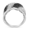 thumbnail image 2 of 14k White Gold 1.25ct TDW Treated Black Round Diamond Cocktail Ring Band(H-I ,SI1-SI2), 2 of 5