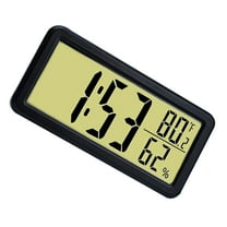 SKISUNO Digital Alarm Clock Calendar Display Black 1Set 6.1X3.0In