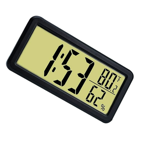 SKISUNO Digital Alarm Clock Calendar Display Black 1Set 6.1X3.0In