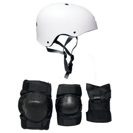 Skateboard Helmet Elbow/Knee/Wrist Pad Combo ADULT LARGE Bmx Inline (Best Skateboard Helmet For Adults)