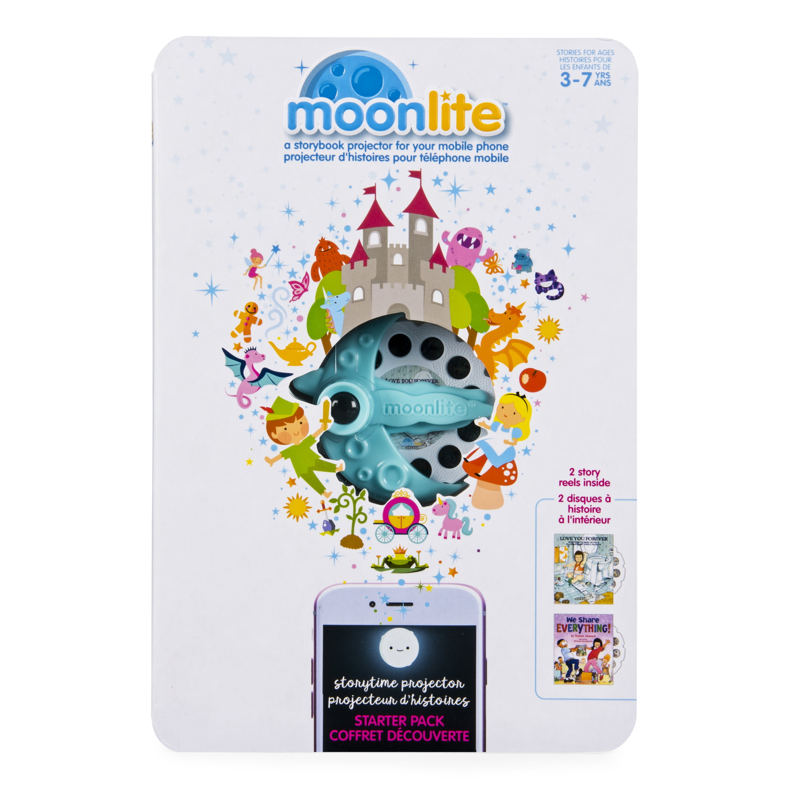 Moonlite Historia Libro Proyector edad 3-7 robert Munsch Starter 2 Paquete Nuevo Y En Caja 