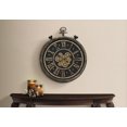 thumbnail image 2 of Monarch Specialties I 9073 Clocks, 24" Round, Gear Mechanism, Wall Clock, Brown, 2 of 3