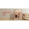 thumbnail image 4 of Robud Kids Kitchen Play Set,Rustic Wooden Pretend Play Kitchen with Light for Toddlers 3+ ,Rustic Style Pink, 4 of 12