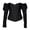 Black, variant on Women's Six Hook Bodice Shaping Top - Shoulder Strap Waistline Long Sleeve Lace Bustier for Party