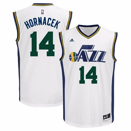 Custom Replica Away Jersey - Jeff Hornacek Utah Jazz NBA Adidas Men's White Official Home Replica Jersey