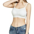 thumbnail image 2 of TANGNADE Bras for Women No Underwire Women's Seamless Adjustable Spaghetti Strap Bralette Bra Push-Up Bras White, 2 of 5