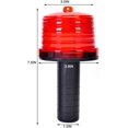thumbnail image 3 of HUGFEGWE Solar Warning Light, Waterproof LED Warning Lamp Super Bright Solar Safety Light with Switch for Construction, Traffic, Factory, Crane Tower, Dock, Marine (Yellow) CJB91-28345, 3 of 7