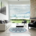 thumbnail image 6 of Ahgly Company Indoor Rectangle Patterned Slate Blue Grey Novelty Area Rugs, 4' x 6', 6 of 6