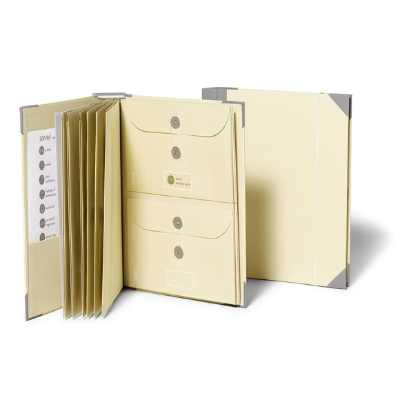 Savor | The Folio Document Organizerâ„¢ | Custom Dyed Cloth Bound Expanding File Folder for Important Papers, Emergency Binder, Birth Certificates, Soci