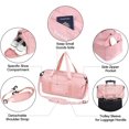 thumbnail image 4 of BALEINE Gym Bag for Women and Men, Small Duffel Bag for Sports, Gyms and Weekend Getaway, Waterproof Dufflebag with Shoe and Wet Clothes Compartments, Lightweight Carryon Gymbag (Pink), 4 of 7