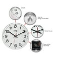 thumbnail image 6 of Infinity Instruments Basic Prosaic White 12-inch Traditional Analog Display Wall Clock, 6 of 6