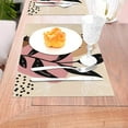 thumbnail image 5 of YFYANG Washable Heat-Resistant Placemats, 70% PVC/30% Polyester, Plant Leaf Pattern Kitchen Table Mat, 12" x 18" 6 Pcs, 5 of 6