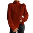 thumbnail image 1 of JUNWELL Women‘s Turtleneck Oversized Sweaters  Fall Long Sleeve Tunic Pullover Sweater Solid Color Soft Knitted Cozy Jumper Tops, 1 of 7