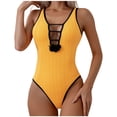 thumbnail image 2 of sovlvnd Save up to 65% Women's Sexy Trendy Retro Bow Solid Color SPlus Size wimsuit Conservative Jumpsuit Bodysuit Casual Loose Swimsuit, 2 of 8