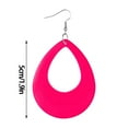 thumbnail image 3 of 80s 90s Halloween Neon Water Drop Earrings Retro Acrylic Pendant Dangle Jewelry for Women Party Accessories, 3 of 4