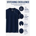 thumbnail image 4 of MANARC Men’s 100% Cotton T Shirt – Crew Neck, Short Sleeve, Regular Fit | Soft Breathable Fabric | Premium Everyday Basic Comfort Fit Large Navy Blue Plain Tee for Casual & Daily Wear, 4 of 7