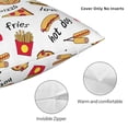thumbnail image 3 of Fuzoiu Fast Food Print Square Pillow Cover,Hidden Zipper Design,Luxury Square Pillow Case, Throw Pillow,Couch Cushion-12"x12", 3 of 7