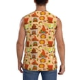 thumbnail image 4 of Haiem Men's Autumn Gnomes Print Tank Tops Summer Sleeveless Cut Off Workout T-Shirts Fitness Vest Athletic Undershirts-Large, 4 of 8