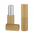 thumbnail image 4 of 2 piezas de tubo de lápiz labial vacío de bambú, botella de bálsamo labial, botellas de brillo de labios portátiles para mujeres y niñas, regalo de , B, 4 of 8
