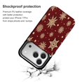 thumbnail image 2 of Snowflakes And Stars on Red Leather Wallet Case for iPhone 12 mini Wallet Case Card Holder Flip, 2 of 8