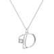 thumbnail image 1 of 26 Initial Alphabet Shape Rhinestone Collar para Mujeres Collares para Mujeres A Z 26 Alphabet Initial Silver Collares para Mujeres Niñas, 1 of 4