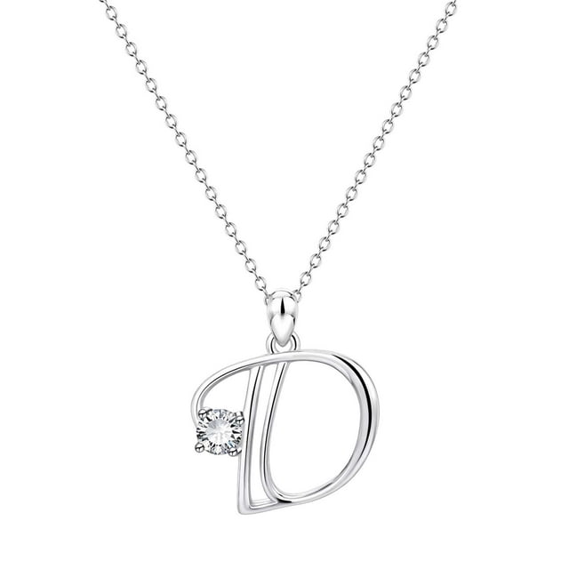 SIfdSeng Collier en Strass en Forme d'Alphabet Initial 26 pour Femmes Colliers pour Femmes A Z 26 Alphabet Initial Colliers Argentés pour Femmes Filles