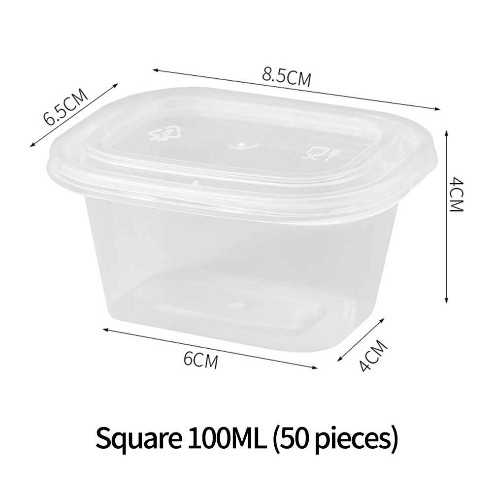 GLFSIL Disposable Sauce Box Seasoning Round Transparent Conjoined