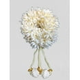 thumbnail image 4 of Traditional Indian Hair and Hand accessories Handmade Artificial Flower Plastic Gajra Veni Garland for Hair 2 Yellow, 2 White, 2 Mogra Flower, 2 Red and 2 White Latkan (Set of 10 Gajra Bands), 4 of 6