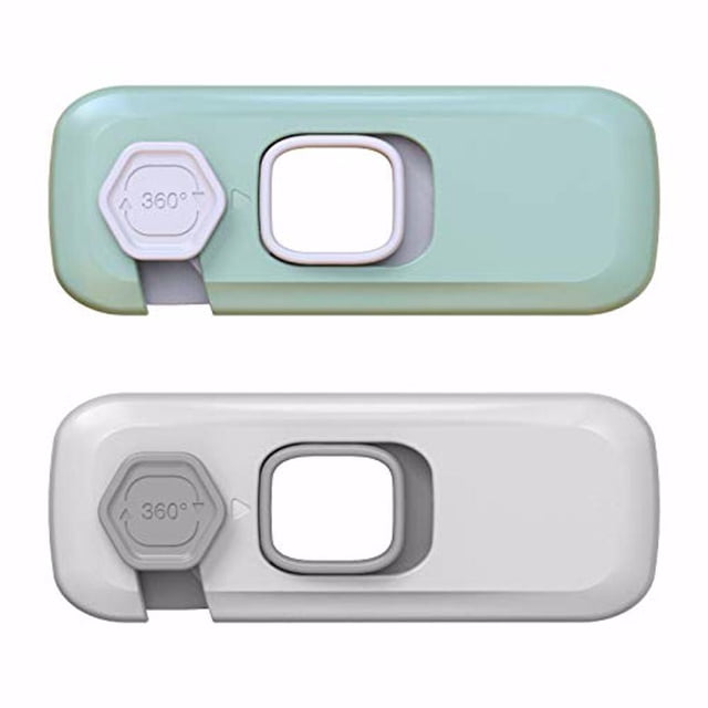 Billuyoard Cerradura de seguridad para bebés, 5 piezas, sin BPA, inodoro, no tóxico, fácil instalación, cerradura Universal para gabinete de Conjuntos de muebles de dormitorio Gris